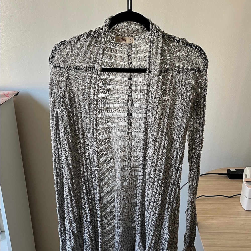 Hollistee Gray Long Cardigan